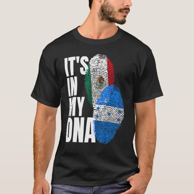 Camiseta Patrimonio De La Mezcla De Adn De México Y Hondura (Anverso)
