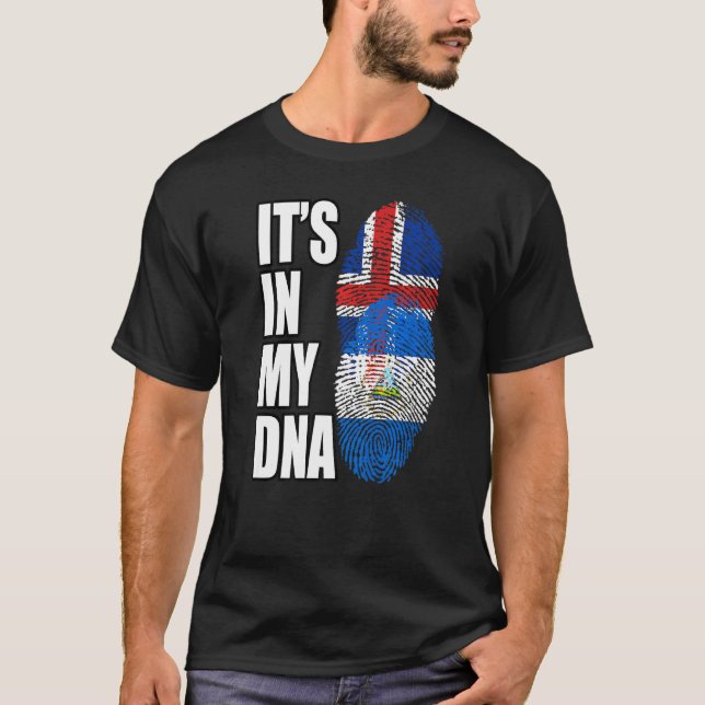Camiseta Patrimonio De La Mezcla De Adn De Nicaragua E Isla (Anverso)
