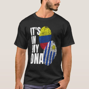 Camiseta Patrimonio De La Mezcla De Adn De Uruguay Y Colomb
