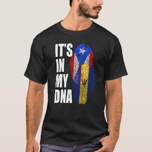Camiseta Patrimonio De La Mezcla De Adn En Barbados Y Puert