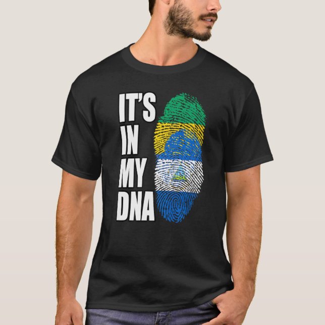 Camiseta Patrimonio De La Mezcla De Adn En Nicaragua Y Gabó (Anverso)