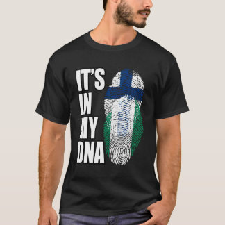 Camiseta Patrimonio De La Mezcla De Adn Finlandés Y Nigeria