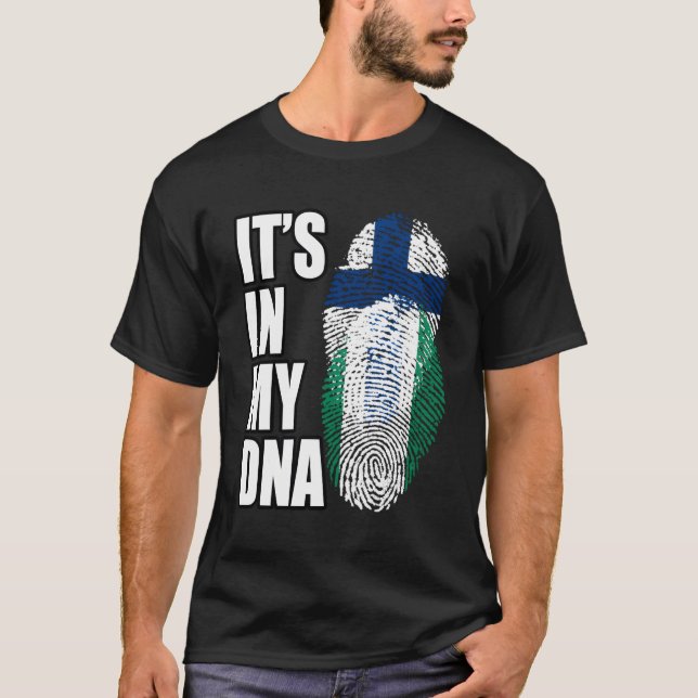 Camiseta Patrimonio De La Mezcla De Adn Finlandés Y Nigeria (Anverso)