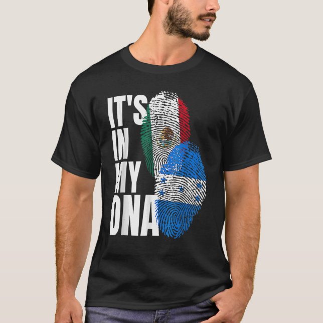 Camiseta Patrimonio de la Mezcla de ADN Mexicano Y Hondureñ (Anverso)