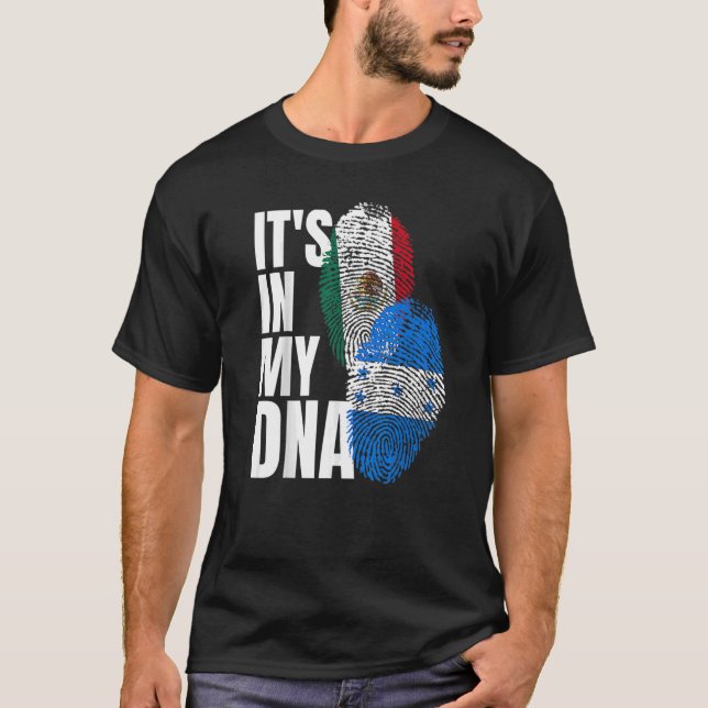 Camiseta Patrimonio de la Mezcla de ADN Mexicano Y Hondureñ (Anverso)