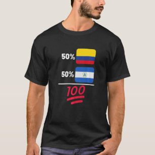 Camiseta Patrimonio de la Mezcla de Bandera de Nicaragua y 
