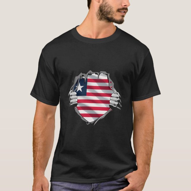 Camiseta Patrimonio de Liberia Orgulloso Liberia Rota Bande (Anverso)