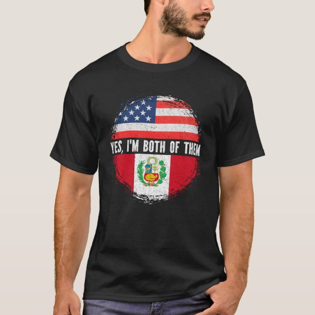 Camiseta Patrimonio de Perú por la bandera de los Estados U (Anverso)
