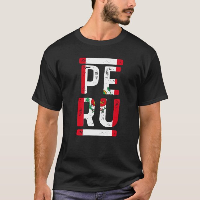 Camiseta Patrimonio de raíz peruano Bandera nacional hispan (Anverso)