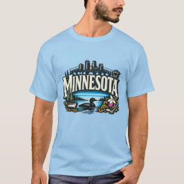 Camiseta Patrimonio del Estado de Minnesota Loon y Puente V