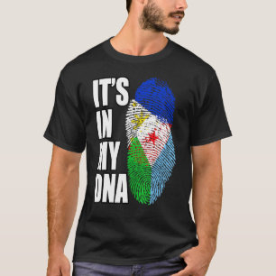 Camiseta Patrimonio Filipino Y Yibutiano Mezcla De Bandera