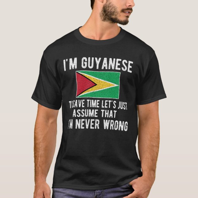 Camiseta Patrimonio guyanés Guyana Rota Bandera Guyanesa (Anverso)