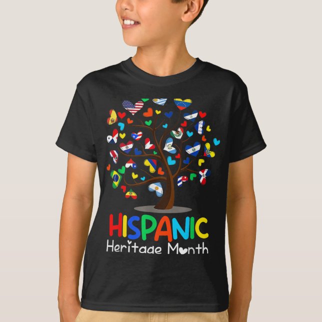 Camiseta Patrimonio hispano hispano latino (Anverso)