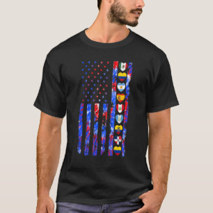 Camiseta Patrimonio hispano nacional mes Bandera estadounid