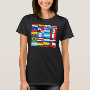 Camiseta Patrimonio hispano Países Latinos Banderas Hombres