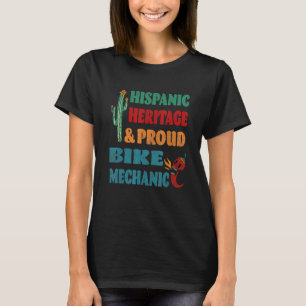 Camiseta Patrimonio hispano y máquina de ciclismo orgullosa