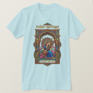 Camiseta Patrimonio Indio: Músico Clásico Arte Veena