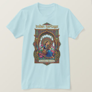 Camiseta Patrimonio Indio: Músico Clásico Arte Veena