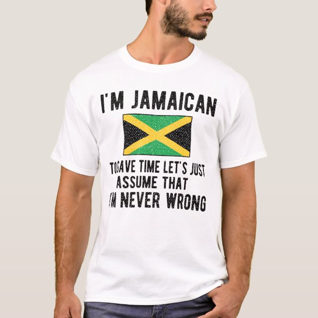 Camiseta Patrimonio jamaiquino Jamaica Rota la bandera jama (Anverso)