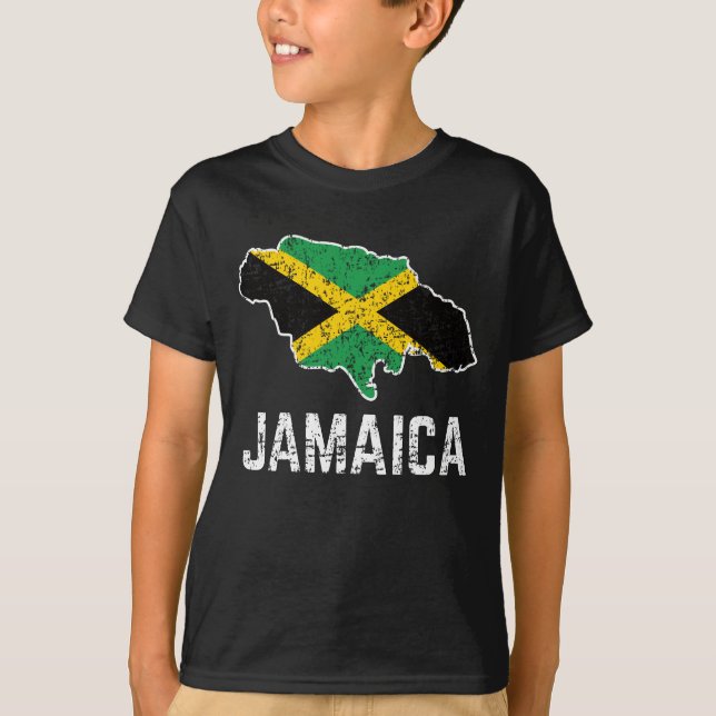 Camiseta Patrimonio jamaiquino Jamaica Rota la bandera jama (Anverso)