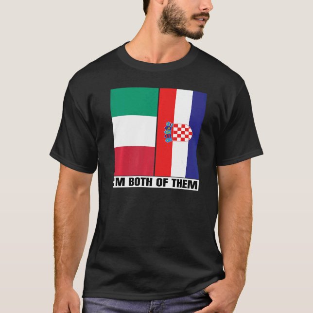 Camiseta Patrimonio medio italiano medio croata Italia Croa (Anverso)
