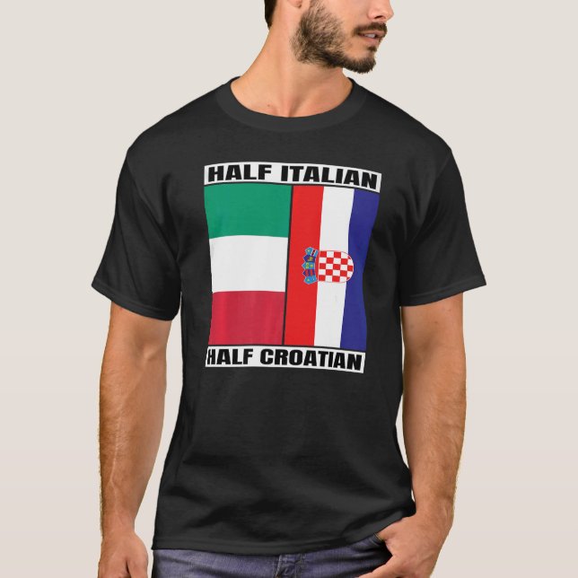 Camiseta Patrimonio medio italiano medio croata Italia Croa (Anverso)