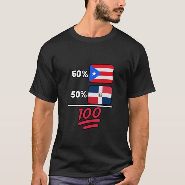 Camiseta Patrimonio mixto dominicano-puertorriqueño (Anverso)