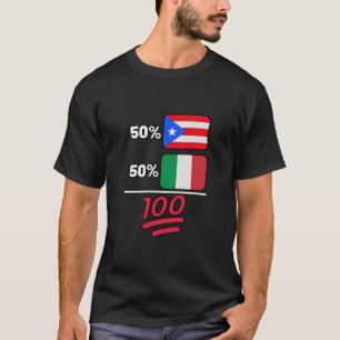 Camiseta Patrimonio mixto italiano más puertorriqueño