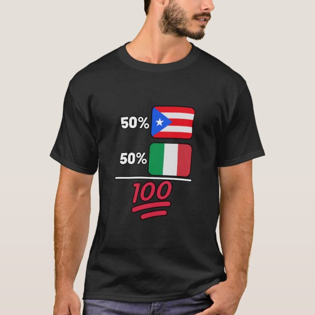 Camiseta Patrimonio mixto italiano más puertorriqueño (Anverso)
