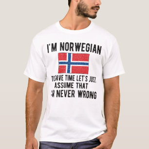 Camiseta Patrimonio noruego Noruega Rodea Bandera Noruega