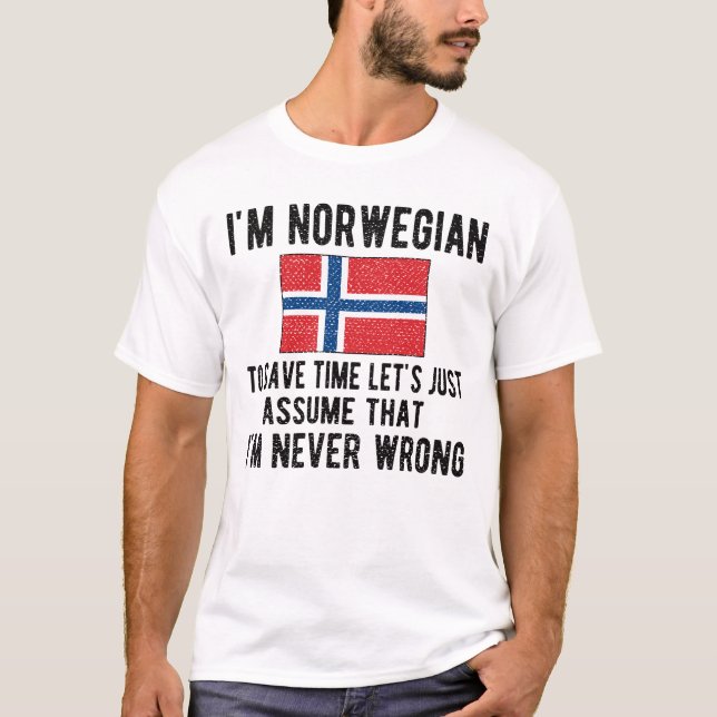 Camiseta Patrimonio noruego Noruega Rodea Bandera Noruega (Anverso)