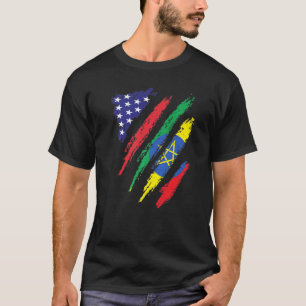 Camiseta Patrimonio patriótico de la bandera cultivada de E