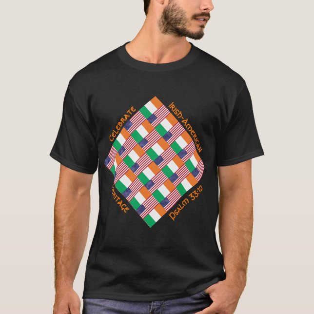Camiseta PATRIMONIO patriótico IRLANDÉS-ESTADOUNIDENSE Pers (Anverso)