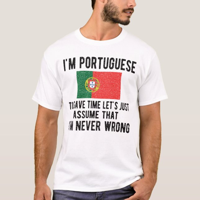 Camiseta Patrimonio portugués Portugal Rodea Bandera Portug (Anverso)