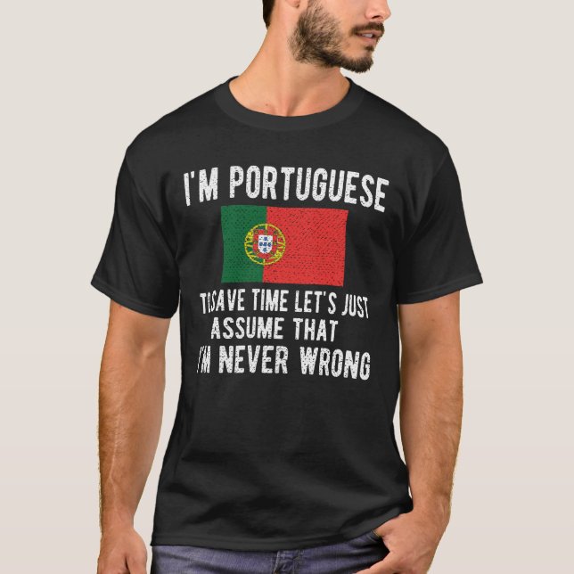 Camiseta Patrimonio portugués Portugal Rodea Bandera Portug (Anverso)
