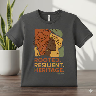 Camiseta Patrimonio Resiliente Enraizado Mes de la Historia