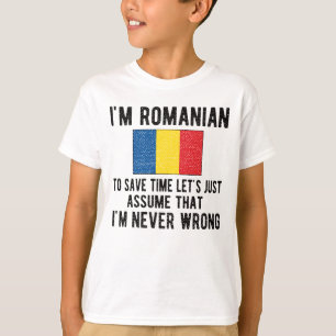 Camiseta Patrimonio rumano Rumania Rota la bandera rumana