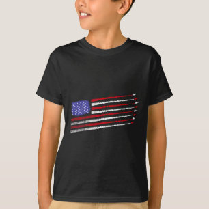 Camiseta Patriot 4 de julio Avión de combate Bandera Estado