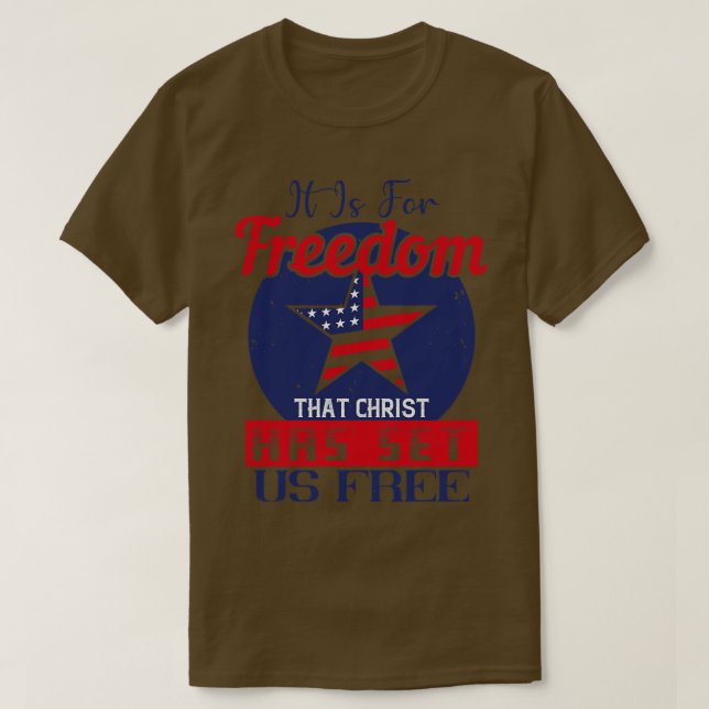 Camiseta Patriot Christ Nos Libera De La Libertad (Diseño del anverso)
