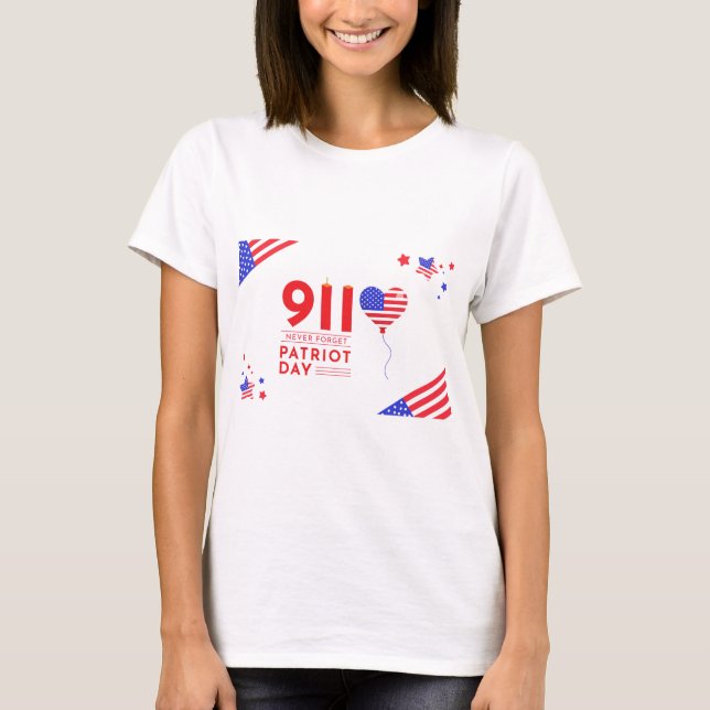 Camiseta Patriot Day 9.11.2001 N'oubliez jamais le 11 septe (Anverso)