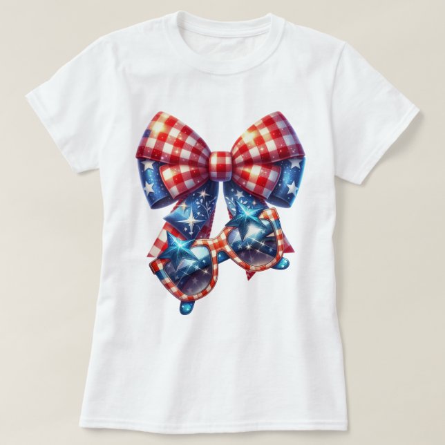 Camiseta Patriot Gingham Art (Diseño del anverso)