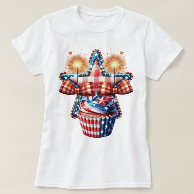 Camiseta Patriot Gingham Art (Diseño del anverso)