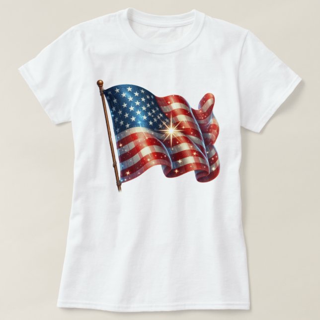 Camiseta Patriot Gingham Art (Diseño del anverso)