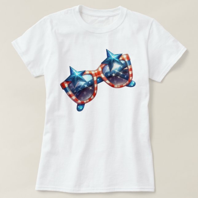 Camiseta Patriot Gingham Art (Diseño del anverso)