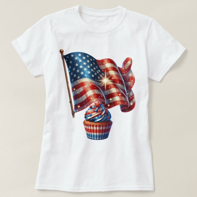 Camiseta Patriot Gingham Art (Diseño del anverso)