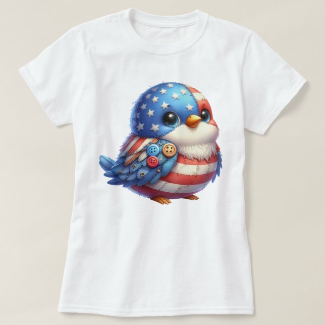 Camiseta Patriot Patchwork Art (Diseño del anverso)
