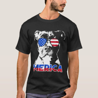 Camiseta Patriot Pitbull Merica Tee Shirt