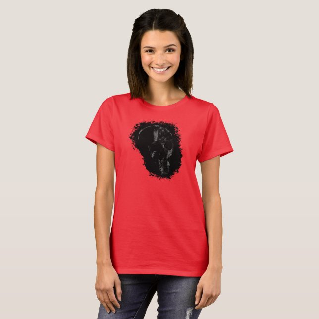 Camiseta PATRIOT SKULL Gris negro (Anverso completo)