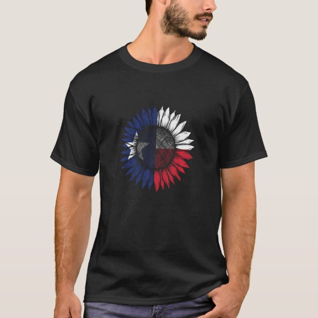 Camiseta Patriot Texan Sunflower Texas (Anverso)
