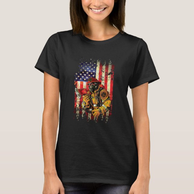 Camiseta Patriota 4 De Julio Día De Independencia De Bomber (Anverso)